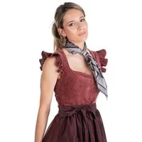 MarJo Dirndl Samt Dirndl 2tlg. - HOCHWINKEL - kastanienrot