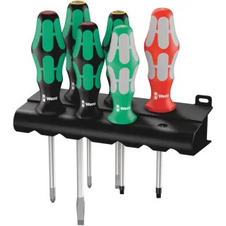 Wera 334/368/6 Schraubendrehersatz + Rack, 6-teilig - 05347778001