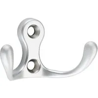 SO-TECH® Garderobenhaken 2-fach Kleiderhaken MAREEN 29 x 51 x 23,5 mm, BA 17 mm (1 St), Metall massiv, Chrom matt