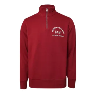 Gant - Sweatshirt für Herren, mit halbem Reißverschluss, Regulär (Rot)