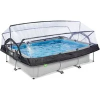 EXIT Framepool (Komplett-Set, 3-tlg), LxBxH: 300x200x65 cm, mit Kartuschenfilter und Universalabdeckung