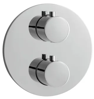 Herzbach Design New Thermostatarmatur Unterputz Fertigset 2 round plus chrom, 11.503050.1.01 11.503050.1.01