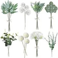 Kunstblume Elegante künstliche Zweige mit weißen Blumen für Ihre Heimdeko jetzt, FELIXLEO