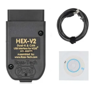 HEX V2 for VAG VCDS 25.3 Scanner Tool Cable OBD2 Diagnostic Multi-Language HEX V2 Wesheu VCDS for VAG COM For Audi/SKODA