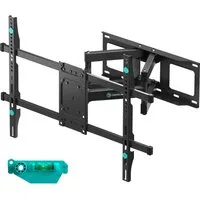 ONKRON TV-Wandhalterung 40-75 Zoll, bis 70 kg, VESA 100x100-600x400, M6L-B, (bis 75,00 Zoll, schwenkbar, neigbar, ausziehbar, Doppelarm, Kabelmanagement)