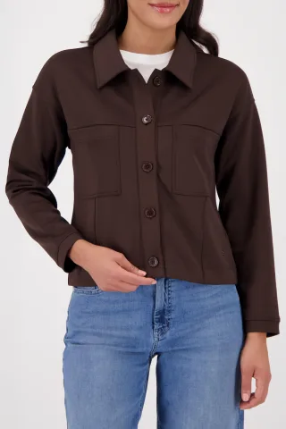 monari - Sweatjacke mit großen Taschen dark chocolate - Gr. - 36