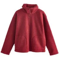 Next Fleecejacke Teddy-Borgoberteil mit 1/4-Reißverschluss (1-St)