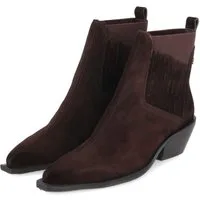 Copenhagen Studios Copenhagen Shoes Ankle Boots CS9050-0018 dk brown Damen Rauleder brown Westernstiefel