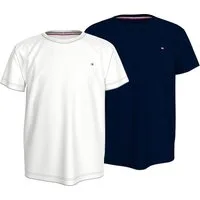 Tommy Hilfiger Underwear T-Shirt 2 PK SS TEE mit Stickerei und Rundhals im 2er-Pack (Packung, 2-tlg., 2er-Pack) unifarben, casual, regular fit, Baumwolle, Rundhals