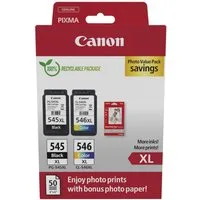 Canon 2 Druckerpatronen Tinte PG-545 XL BK / CL-546 XL tri-color Photo Value Tintenpatrone