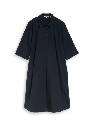 Tom Tailor - Blusenkleid mit Eingriffstaschen sky captain blue - Gr. - 36