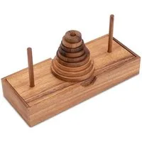 LOGOPLAY Spiel Pagoda, Gesellschaftsspiel, Pagoda Der Turm von Hanoi aus edlem Holz meditatives Denkspiel für