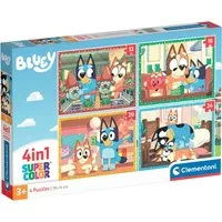 Clementoni® Puzzle Bluey, 4in1 Supercolor, 72 Puzzleteile, Made in Europe