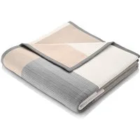 Wohndecke Squares grau, karierte Sofadecke in 150x200, Decke aus Baumwoll-Mix, Biederlack, Made in Germany