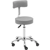 Physa Drehstuhl Rollhocker höhenverstellbar WELLS DARK GRAY Kosmetikhocker 150 kg, Dunkelgrau