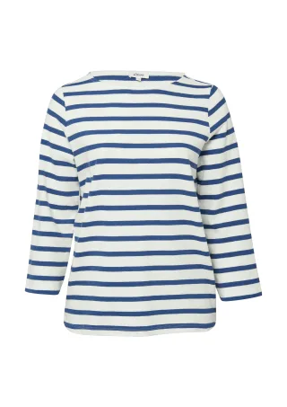 s.Oliver - Sweatshirt blau/weiß - Gr. - 50