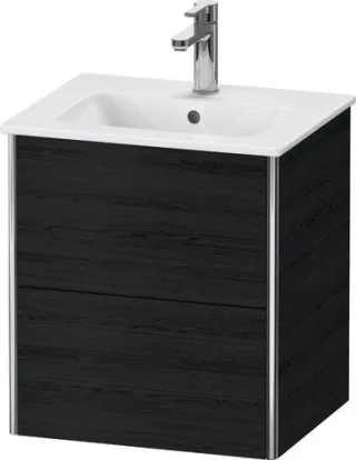 Duravit XSquare Waschtischunterbau wandhängend Eiche Schwarz Matt 510x418x560 mm - XS430601616 XS430601616