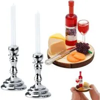 CLTYQ Puppenhausmöbel Miniatur-Speisen- & Getränke-Puppenhaus-Accessoires, Maßstab 1:12 (3tlg), Mini-Lebensmittel-Dekoration für Mini-Küche, Rollenspiel-Spielzeug