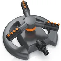 Brandson Kreisregner Garten Sprinkler, 360° Rasensprenger, 3 Arm Rasensnsprikler rotierend, für Flächen bis 314 m², (1-St), Sprenger Bewässerungssystem, Bewässerungsanlagen, Gardena kompatibel