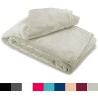 Wohndecke kuschelig warm 150x200, 220x240 oder 270x230, Leonado Vicenti, Kuscheldecke flauschig weich, Einfarbig