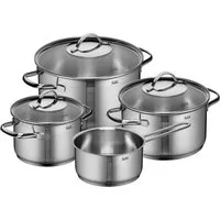 Silit Topf-Set Achat, Edelstahl 18/10 (Set, 7-tlg), rostfrei, Silitherm-Allherdboden, induktionsgeeignet