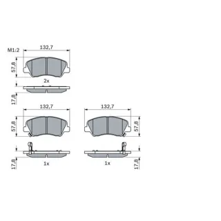 Bosch Bremsbel?ge vorne Hyundai Accent I20 Kia Rio Stonic