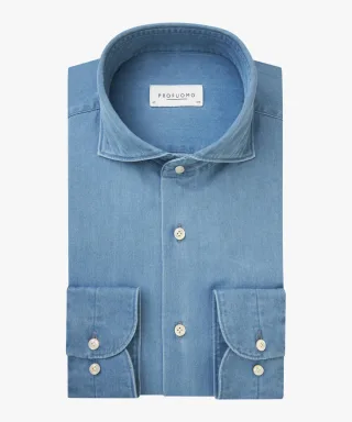 Profuomo - Indigo Hemd blau - Gr. - 44