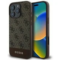 Guess Smartphone-Hülle GUESS Apple iPhone 16 Pro Max Hardcase Design 4G Bottom Stripe Hülle