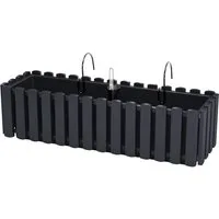 Prosperplast Balkonkasten "Boardee Fence W" aus Kunststoff, BxTxH: 58x18x16,2 cm, inkl. Bewässerungsset und Metallhaken