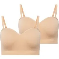 Jockey Bügelloser BH Seamfree (2er Pack) abnehmbare Träger, breites Unterbrustband