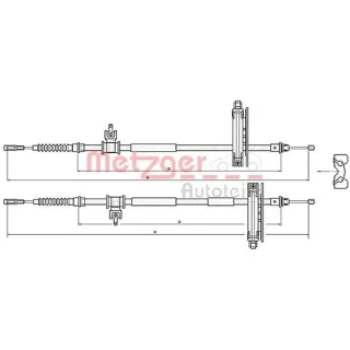 Metzger Handbremsseil hinten Ford Focus 1 10.5359
