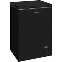 exquisit Gefriertruhe GT100-050E schwarz, 54,5 cm breit, 99 l, 4*-Gefriertruhe mit ergonomischer Griffmulde – bequem zu öffnen
