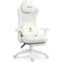 Dowinx Gaming-Stuhl ergonomischer Bürostuhl mit Massage- und Wärmefunktion, atmungsaktivem Taschenfederkissen wie im Sofa