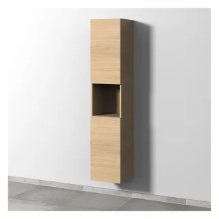 Sanipa 3way Hochschrank mit 2 Türen und 1 offenem Fach, Eiche-Nordic SM11448