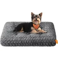 FEANDREA Hundebett Hundekissen, flauschige Hundematte, Plüsch, waschbar, weich, M/L/XL/XXL
