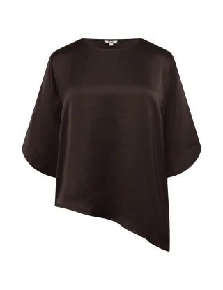 mbym - Asymmetrische Bluse braun - Gr. - M