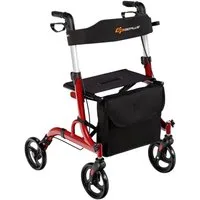 COSTWAY Rollator, mit Sitz & höhenverstellbaren Griffen, bis 150kg, faltbar