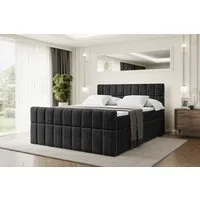 ALTDECOR Boxspringbett MIAMI-Z KING (Multipocket-Matratze H4, H3 Matratze Bonellfederung, Topper, Kopfteil), Doppelbett mit Fußteil