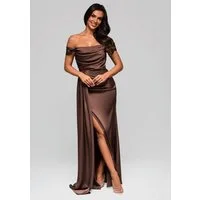 OMBRE Abendkleid Elegantes Abendkleid mit Schulterfreiheit