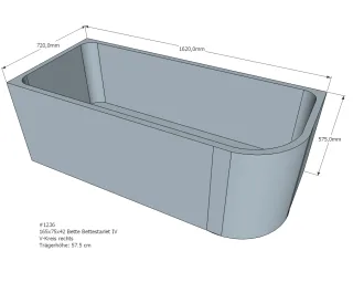Neuesbad Wannenträger für Bette Starlet 4 165x75 oval SW13584