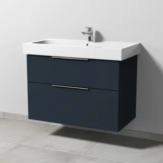 Sanipa 3way Waschtischunterbau zu Geberit iCon Waschtisch mit 2 Auszügen, Marine-Matt UP6521R