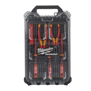 Milwaukee Elektriker Handwerkzeuge Set 7-teilig im PACKOUT Organiser Slim Compact - 4932493599