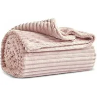 Karaca Tagesdecke Karaca Ruby Stripe Wellsoft Einzel Decke Tagesdecke Rosa
