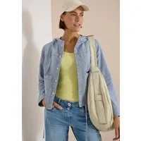 CECIL Hemdjacke Overshirt mit Kapuze und Streifen