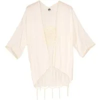 Guru-Shop Kimono Leichte offene Sommerbluse, bestickte.., alternative Bekleidung