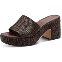 Tamaris Pantolette Blockabsatz, Plateau, Sommerschuh in trendiger Flechtoptik