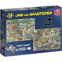 Jan van Haasteren Puzzle Jan van Haasteren, Safari & Der Sturm, 2x1000 Teile Puzzle, 1000 Puzzleteile