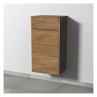 Sanipa 3way Mittelschrank mit 1 Auszug und 1 Wäschekorbklappe, Eiche-Kansas, BR15459 BR15459