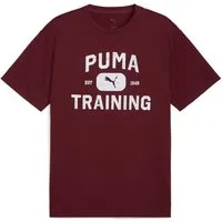 PUMA Trainingsshirt M GRAPHICS TRAIN LOGO RELAXED TEE Regular Fit, Kurzarm, für sportliche Aktivitäten, atmungsaktiv