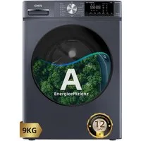 CHiQ Waschmaschine Space Pro CFL90-14586IM3XA, 9 kg, 1400 U/min, Ein-Klick Waschen, Dampfwäsche, 12 Jahre Gratis Garantie auf den Motor